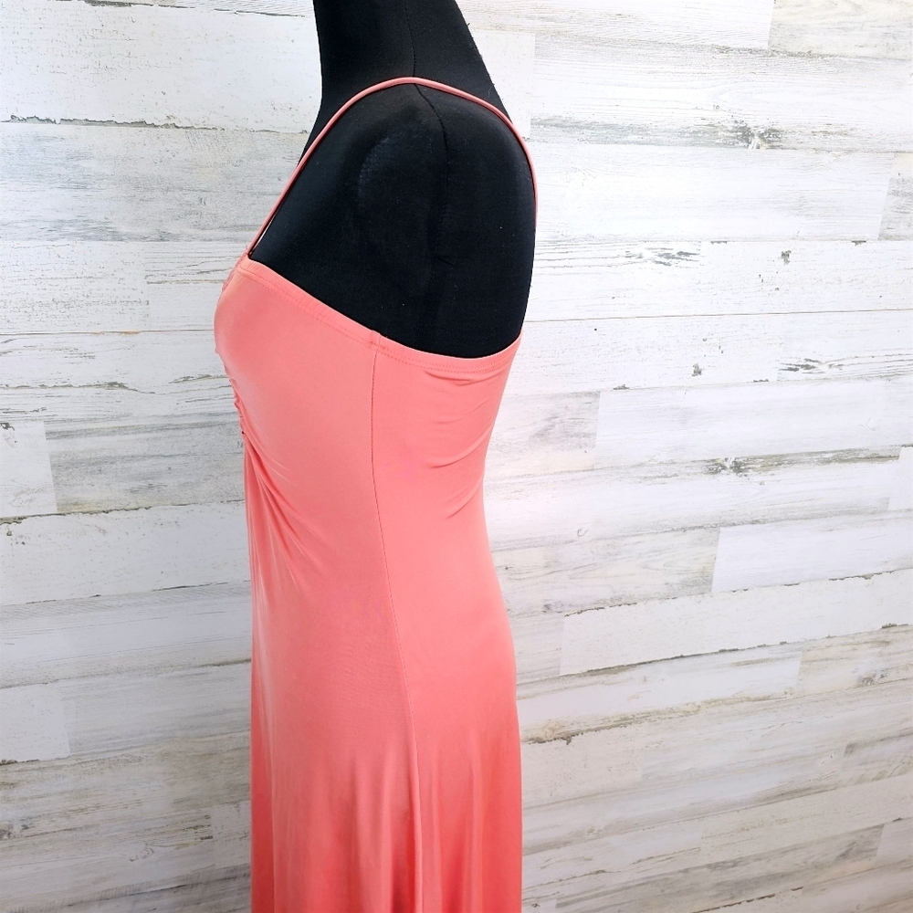 Sincerely Jules Coral Strappy Cutout Midi Dress Large Y2K Resort Vacation 2000s - Picture 9 of 14